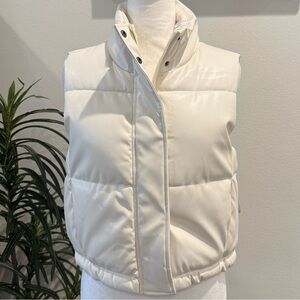 Ci Sono by Cavalini Premium Faux Leather Outerwear Vegan Leather Sleeveless Vest